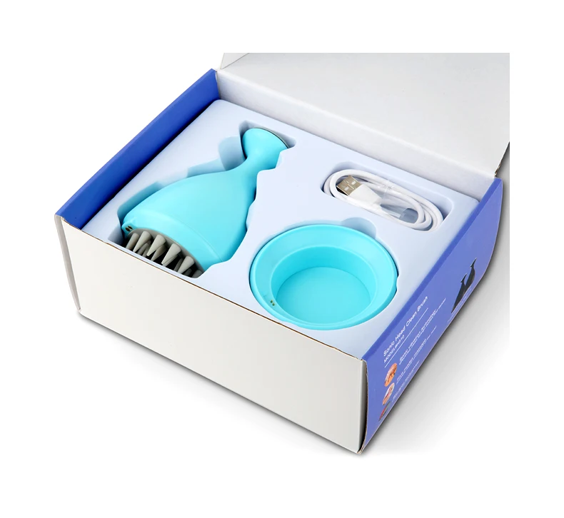 Wholesale head Care IPX7 Waterproof Vibrating Silicone Electric LED Head Neck Scalp Massager Smart Hand Held Scalp Massager