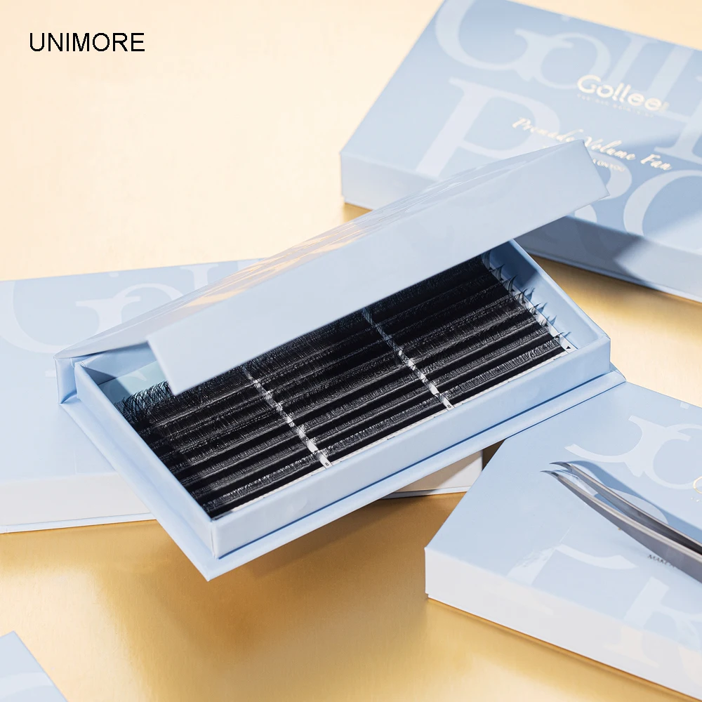 Premade Individual Eyelash Clusters Tray Pre Made Fan Eyelashes 3d 4d 5d 0.07 Easy Lash Fan Korean PBT Volume Eyelash Extension