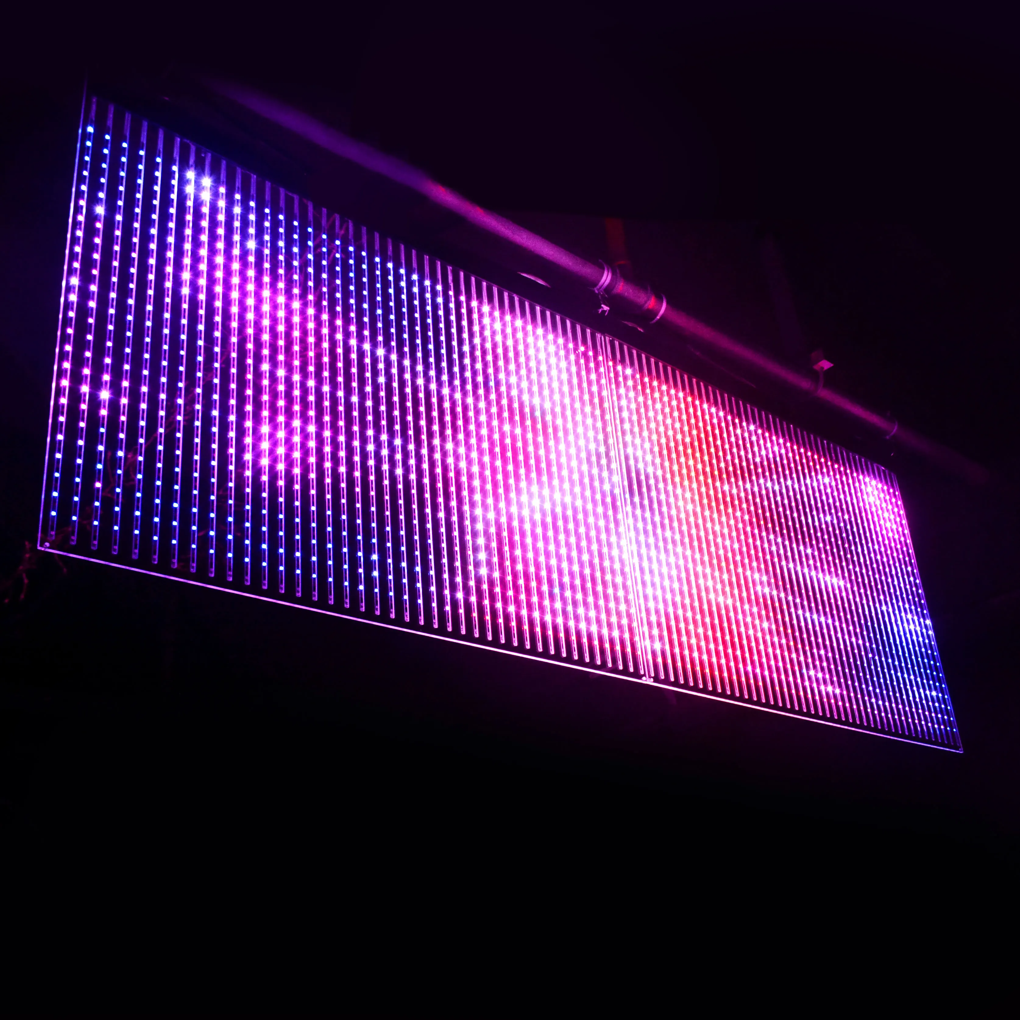 Kingyi P20 Advertising Outdoor Waterproof Programmable Led Curtain Display RGB Transparent Led Pixel Point Lights Grid Screen