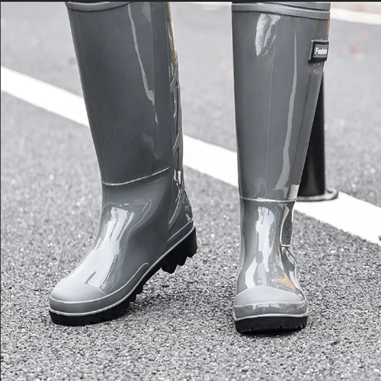 wholesale fashion trend waterproof gumboots pvc farm rain wellington boots for man