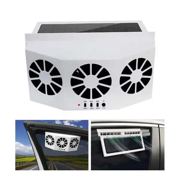 
2 color Automobile solar exhaust fan automobile cooler automatic ventilation fan dual mode power supply high power 