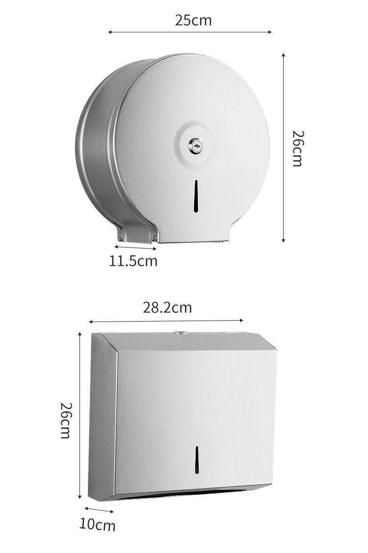 Wholesale Stainless Steel Toilet Tissue Holder Jumbo Toilet Paper Roll Dispenser