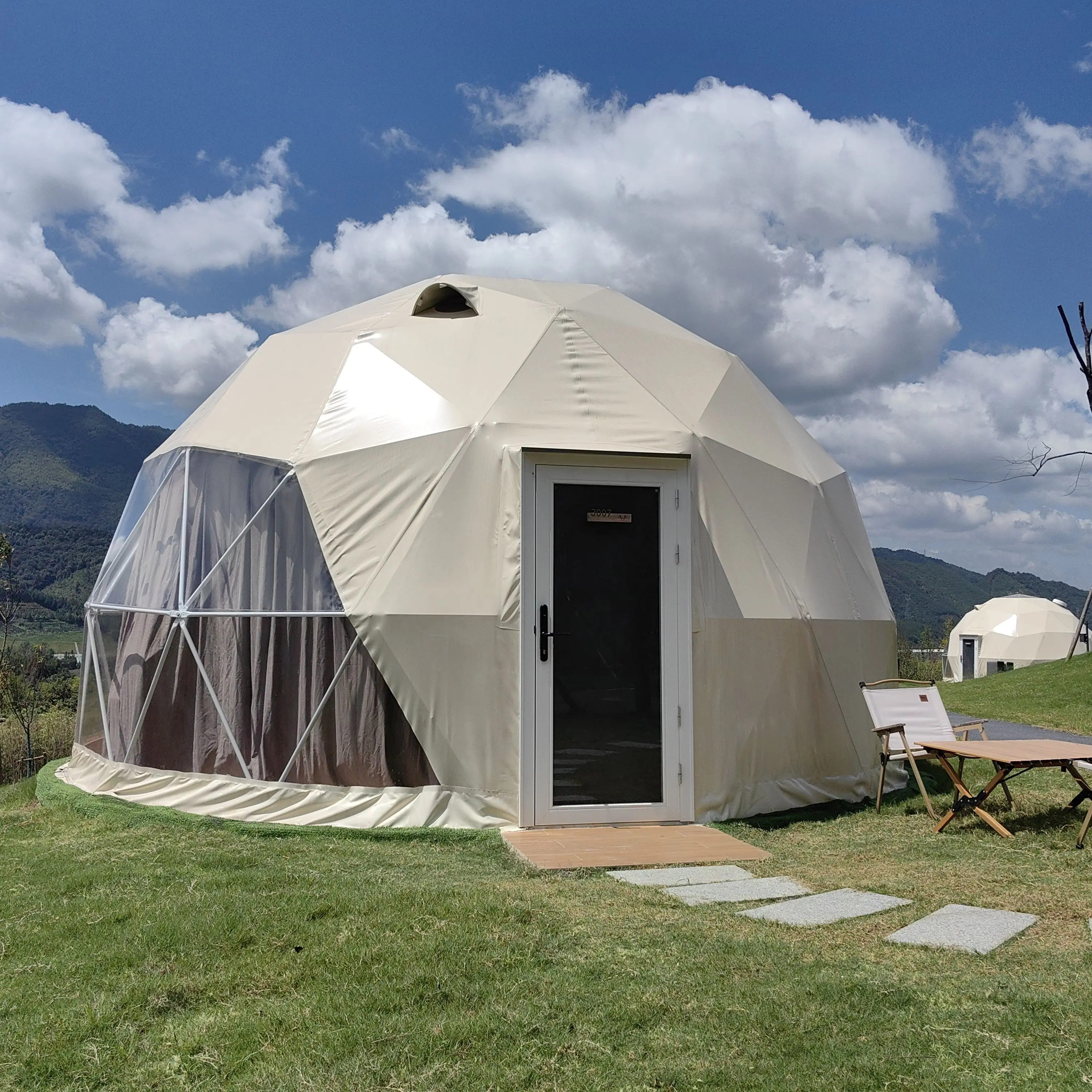 Luxury geodesic dome tent outdoor safari winter tent hotel for sale