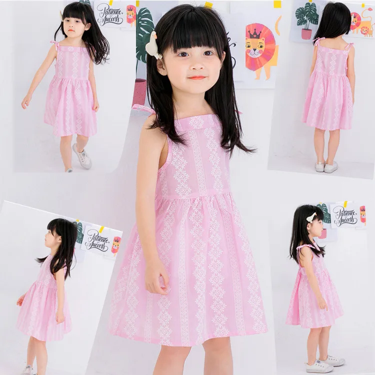 Newest korean girls dress little girls dress kids wear girls dresses