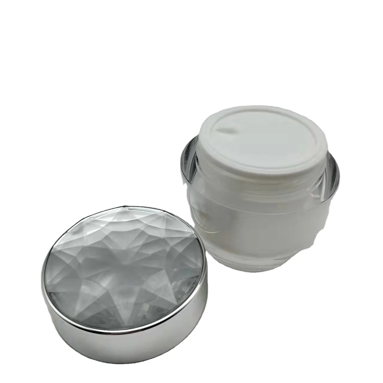 Full size acrylic 30g 50g jar empty plastic cosmetic cream jars facial cream jar for Cream Lotion