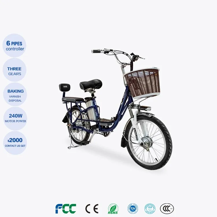 20*2.125inch electric bicycle 48V lithium electric bike two wheeled lady bicicleta electrica basket portable battery 350W motor