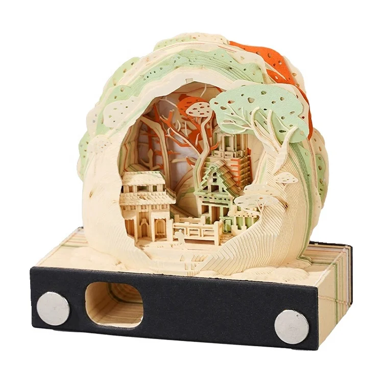 New Engraving Artistic Design Creative Gifts Paper Memo Pad Ornament Decoration Sculpture 3D Sticky Notes