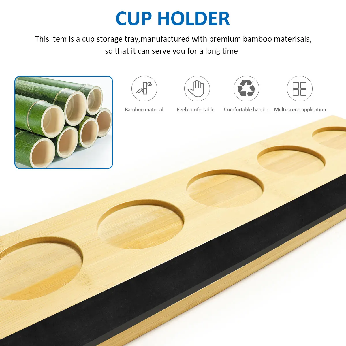 Bamboo Beer Sampler Tray 8 slots Shot wine Glass Tray storage Standing holder whiskey shot glass holder tray with Chalkboard