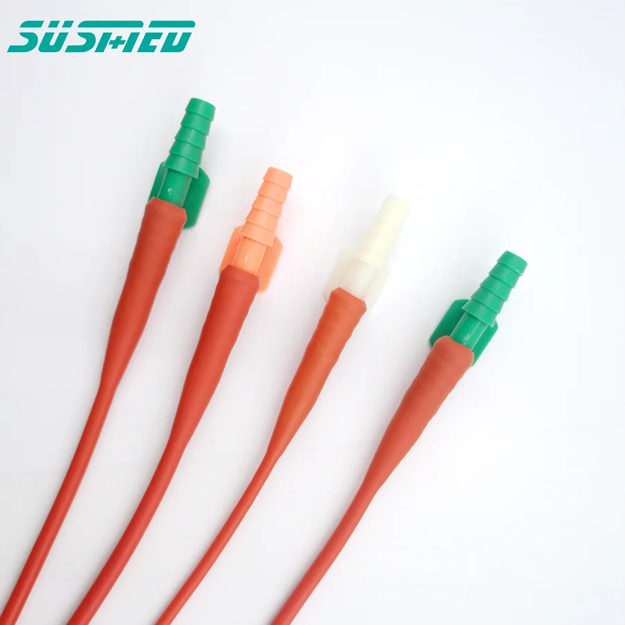 Hot new arrival sterile medical red rubber latex suction catheter