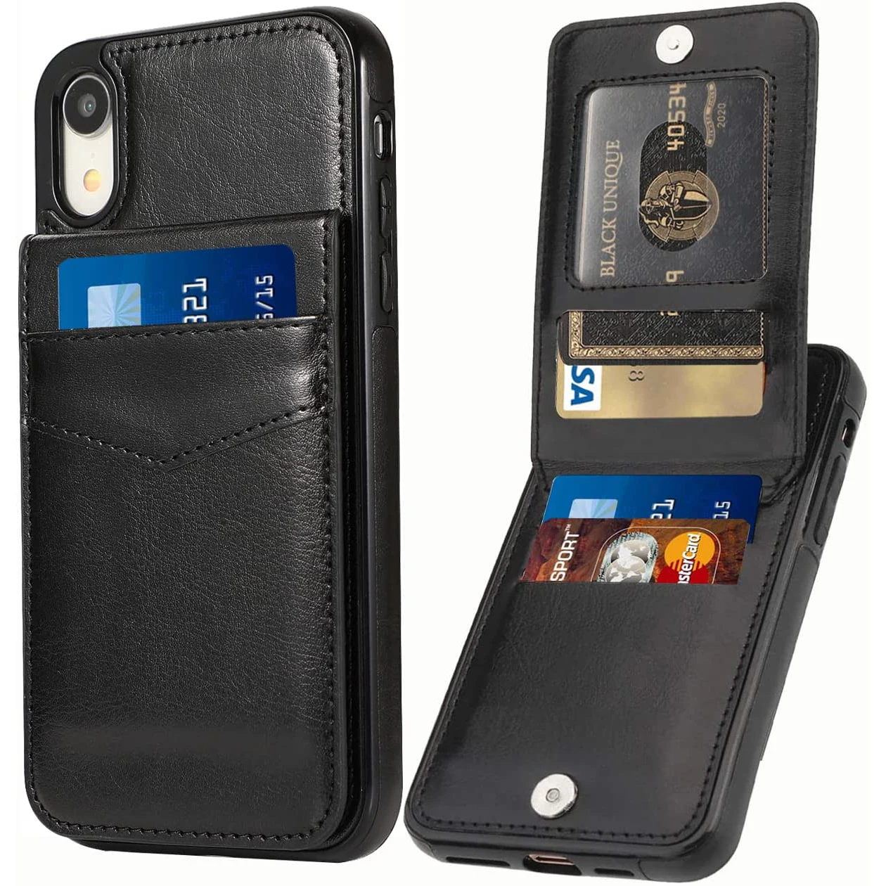 Слайд бумажник для кредитных карт кожаный чехол для телефона iPhone 13 Pro Max ТПУ кожаные футляры для мобильного телефона противоударный чехол-накладка