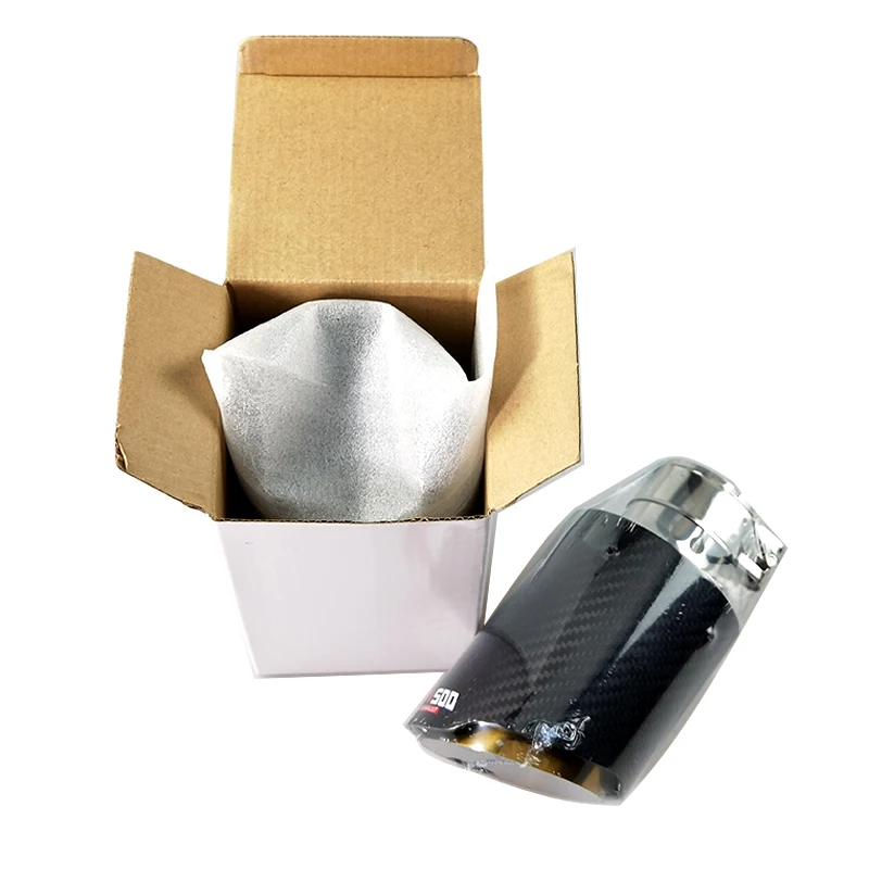  Custom Universal Straight Edge high quality Carbon Fiber Exhaust Muffler