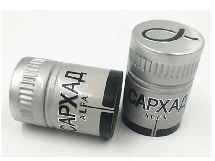Customized Russian Vodka Silver Caps 3347 mm 3358 mm Vodka Rum Gin Whiskey Tequila ROPP Aluminum Screw Cap