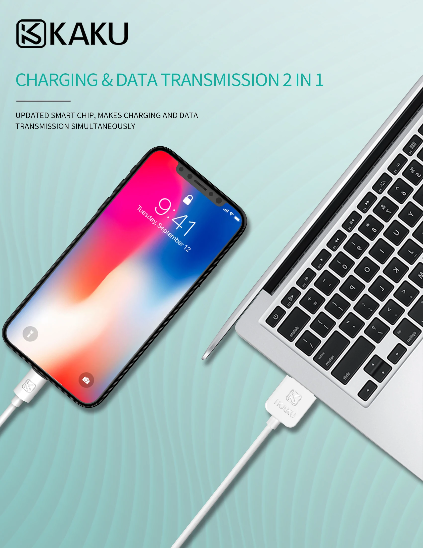 Micro USB зарядный кабель Kaku 1 м кабели для мобильных телефонов бесплатная