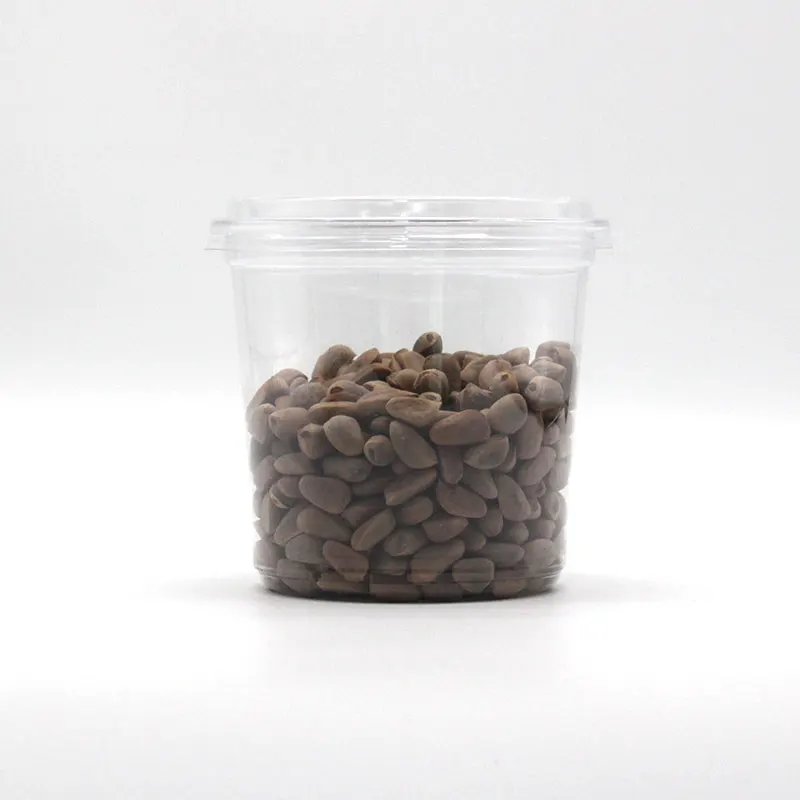 Custom 12 16 24 32 Oz Food Grade Packaging Cups Custom Logo Disposable Plastic Pet Deli Container Salad Bowl With Lid