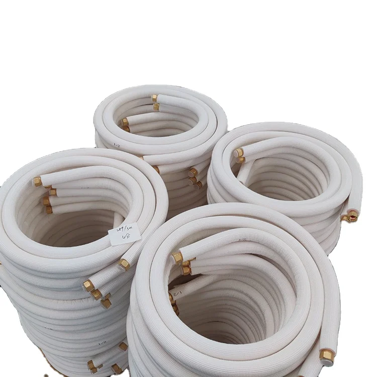 AC copper line Installation Set with Copper pipe & Coil Line Set Essential Parts for Cooling System