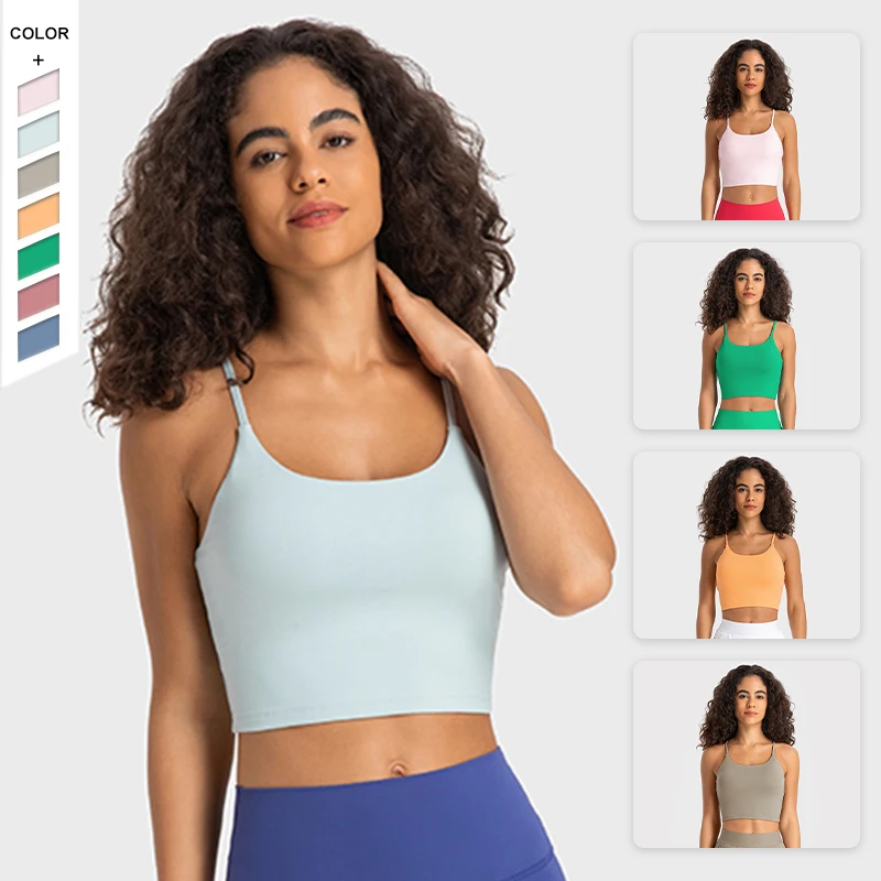 High Quality New Style Slim Beauty Back Yoga Sling Bra With Chest Pad Gym Fitness Sports Bra