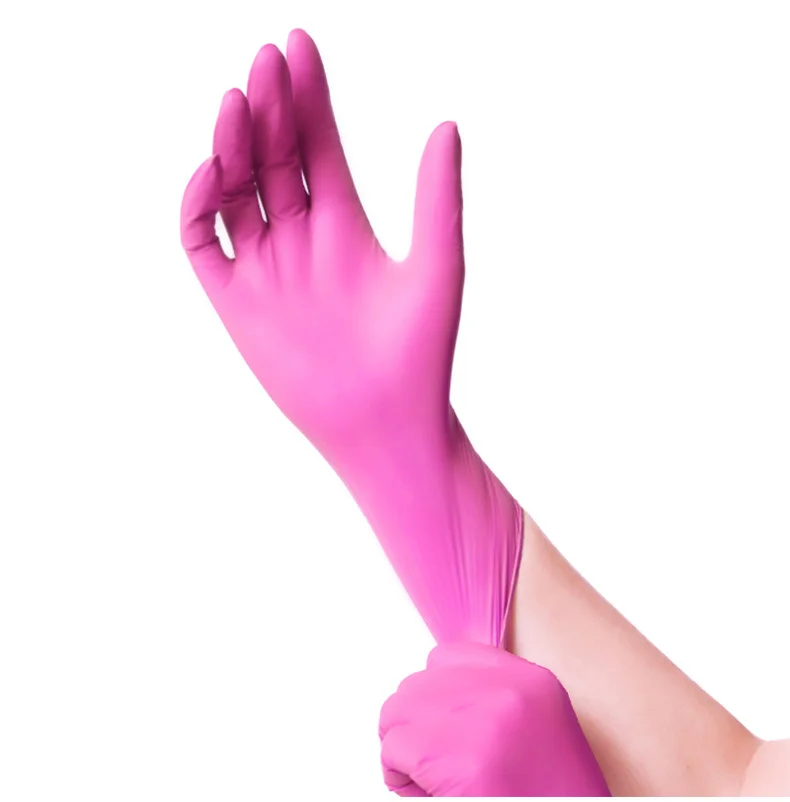 I-GLOVES без сердца латекса одноразовые чистые нитриловые перчатки порошка синий/белый/черный/розовый/оранжевый