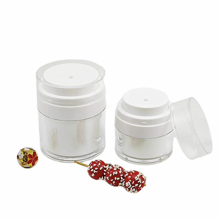 Cosmetics Containers And Packaging Skin Care Airless Pushing Down Lotion Cosmetic Cream Jar Airless Pump Jar