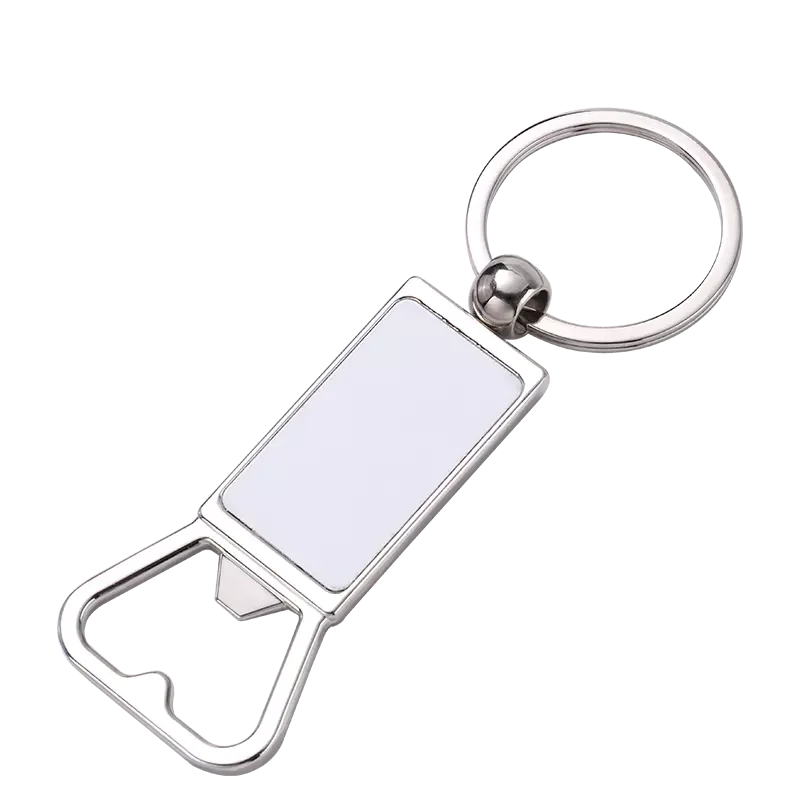 Bank sublimation keyholder opener bar beer bottle opener metal keychain opener