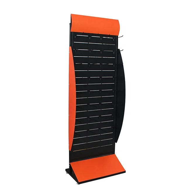 Mobile Phone Shop 32 Hooks Pvc Board Floor Standing Mobile Phone Accessories Cell Phone Case  Display Rack