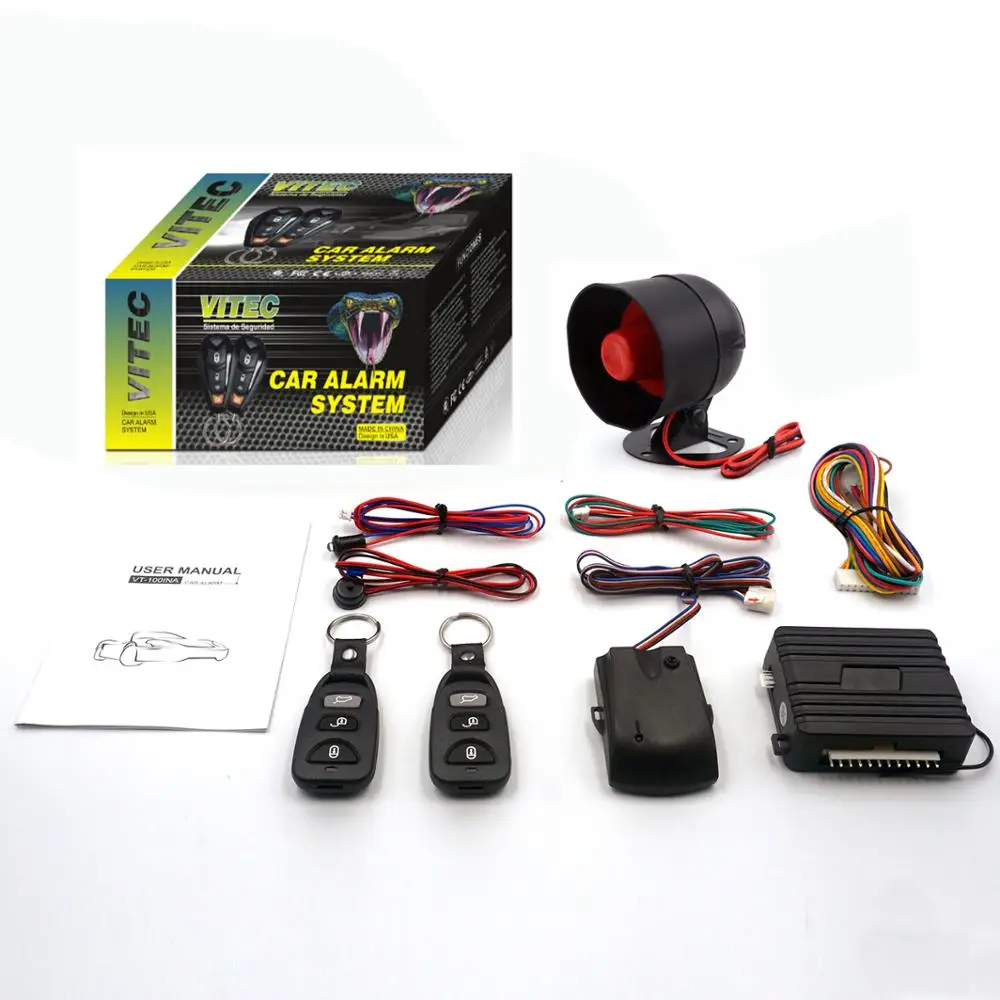 Universal 433/315(MHZ) Frequency car alarm with keyless remote entry car alarm speaker hot sale in Indonesia