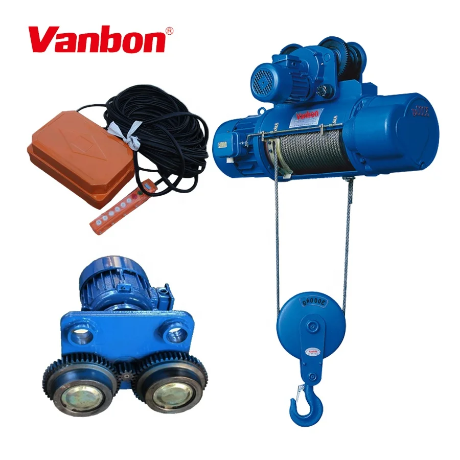 Vanbon good price CD/MD type construction electric wire rope winch hoist 1ton 2ton 3ton 5ton 10ton as crane spare parts