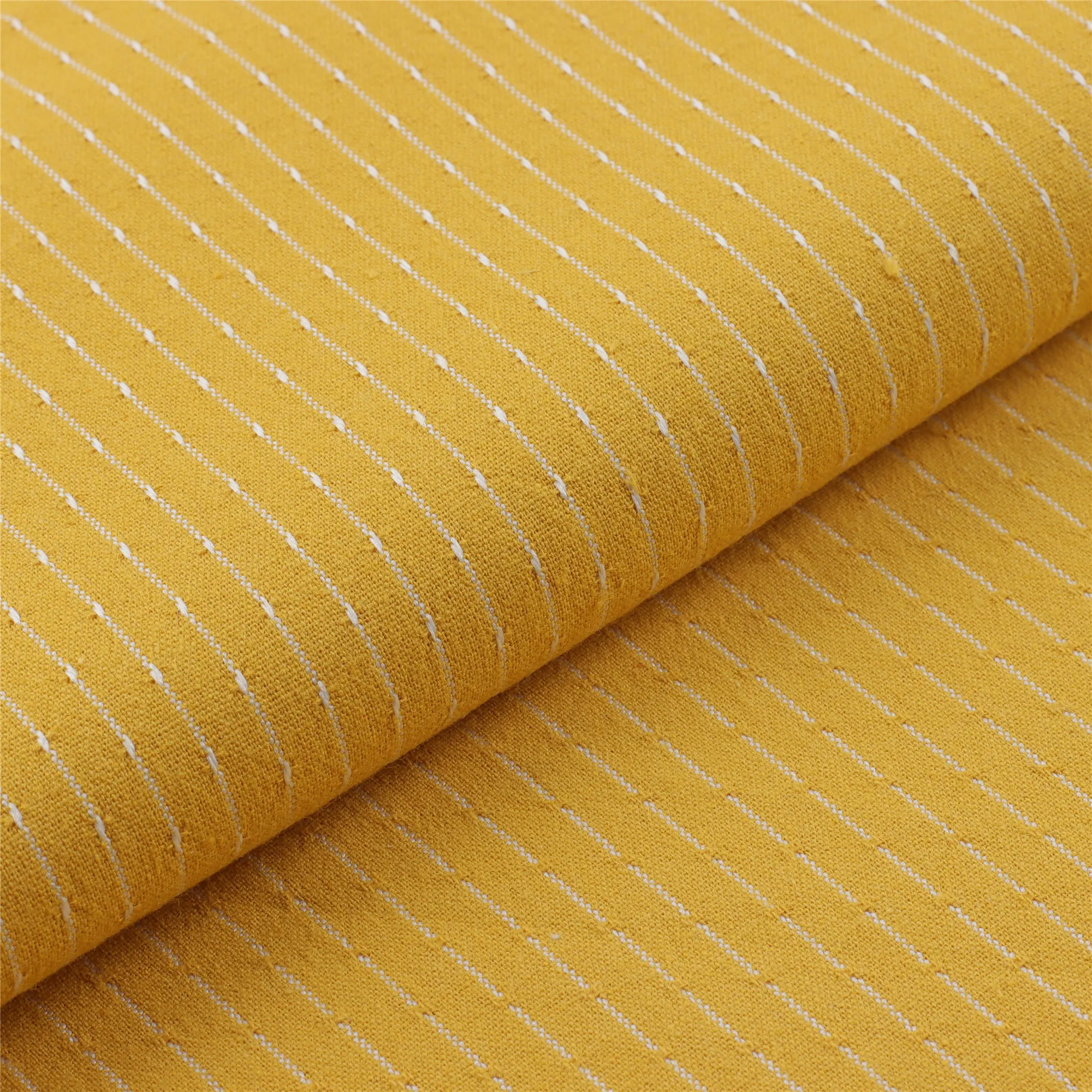 90% Cotton 10% Poly Blend Fabric 160Gsm Cotton Stripe Jacquard Fabric For T-Shirt Tank Top Clothing