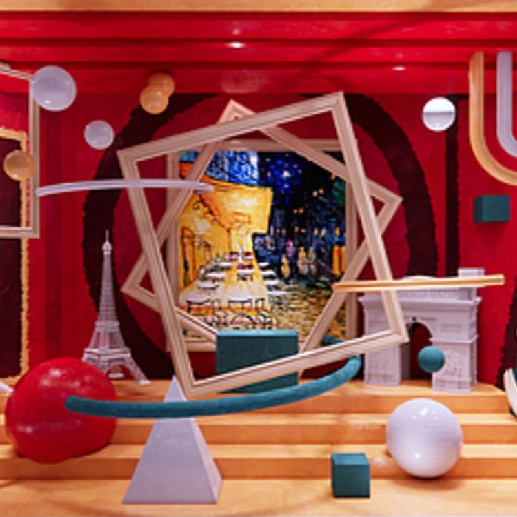 Fashion Creative Ball Visual Display Props Fiberglass Geometric figure model for Brand Store Decoration