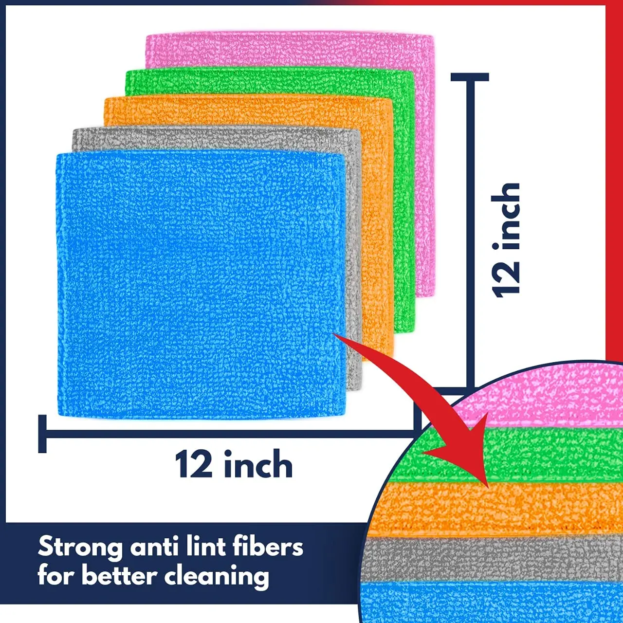 Customized Microfiber Cleaning Cloth Cleaning Rags - Microfiber Towels for Cars - Softer and More Absorbent - Lint Free Cloth