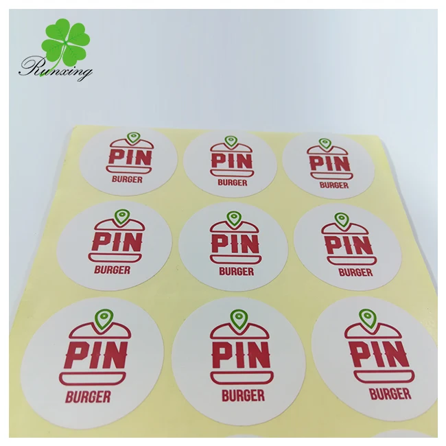 Best Quality Colour Sticker Labels Takeaway Restaurant Sticker Label Custom Logo Stickers