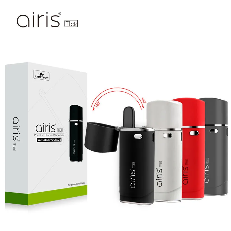
2020 Portable rechargeable folding flip vape pen battery 510 thread cbd box vape airis tick 