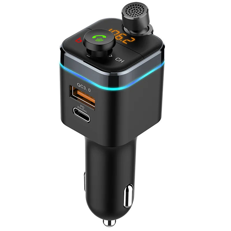 
New product, new design 180 degree rotation neck unidirectional microphone blue tooth car mp3 player FM transmitters 