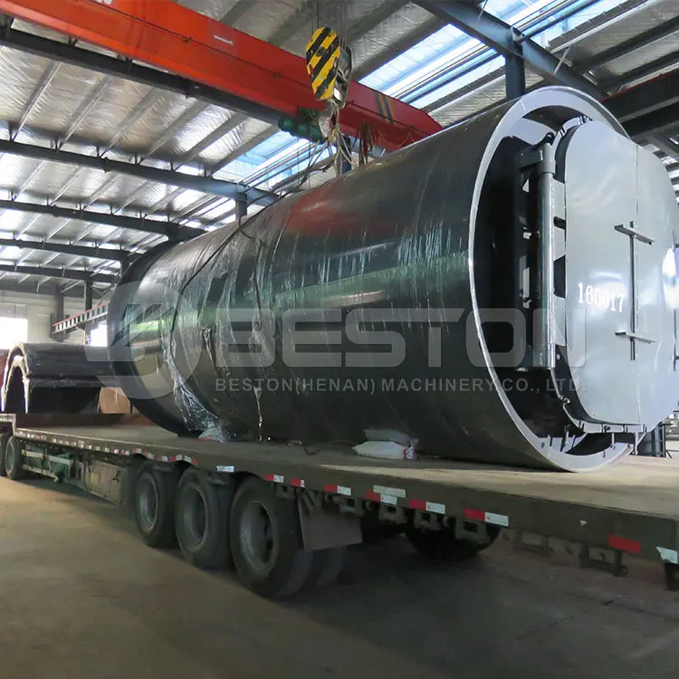 Beston Group BLJ-6 Batch Method 6t/D waste tyre rubber pyrolysis plant with installation for sale