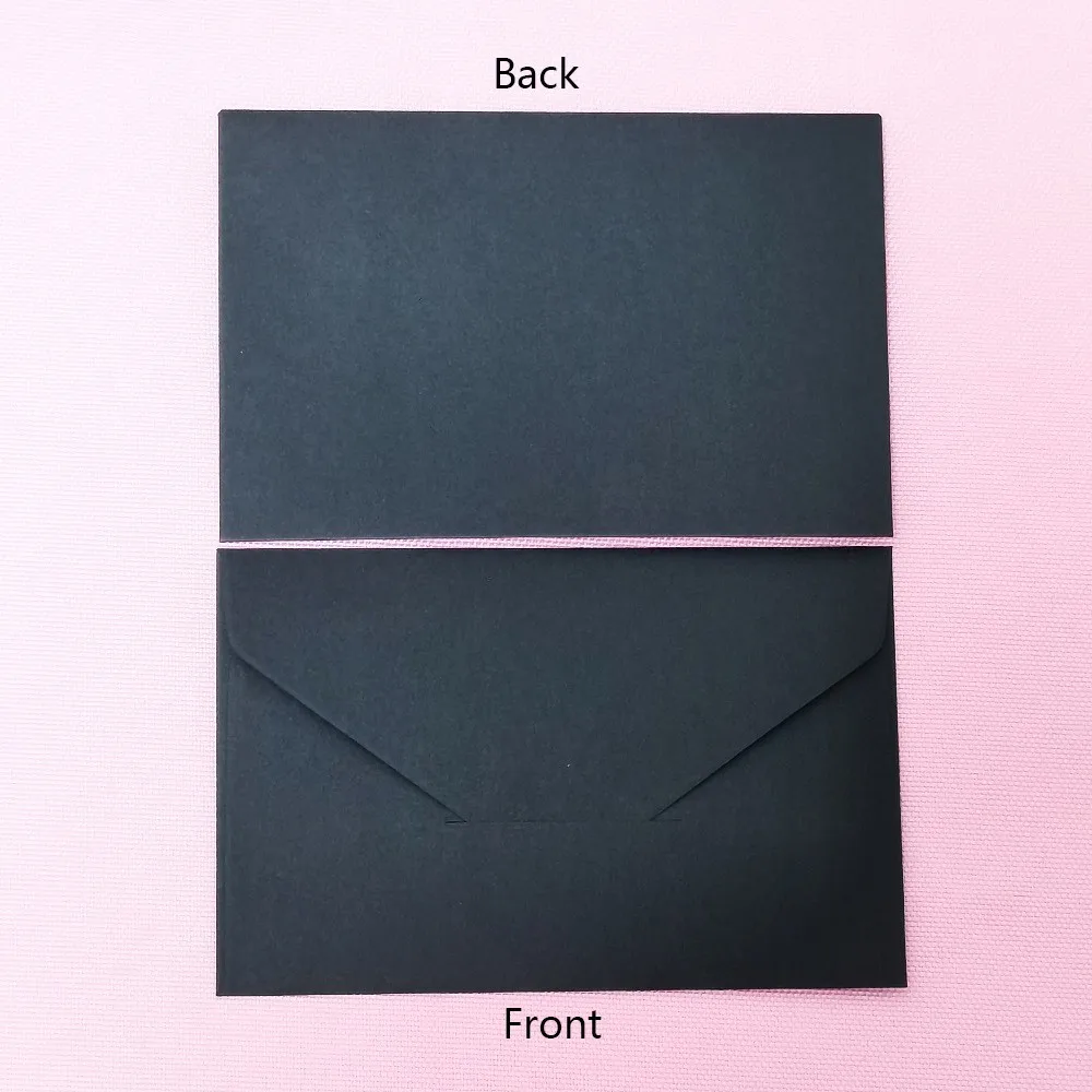 Wholesale black envelope mini small kraft paper envelope packaging