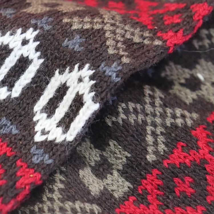 Classic Fashion In Stock Double Layer Kids Scarf Jacquard Neck Warmer Knitted Children Soccer Scarf