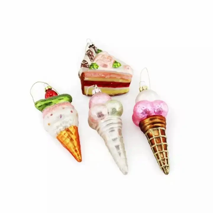 Delicious Cream Strawberry Jam Cut Cake Decoration Toy Glass Ice Cream With Cucumber Cherry For Interior Decoration Props