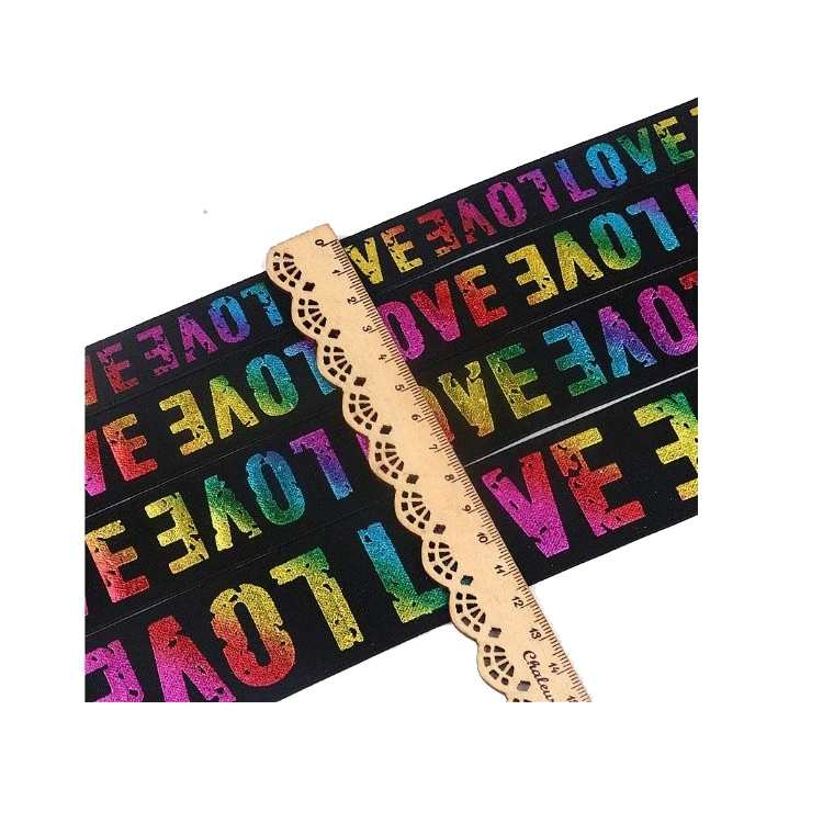 Factory Wholesale Garment Printed Webbing Elastic 38mm Nylon Webbing Elastic Band Webbing