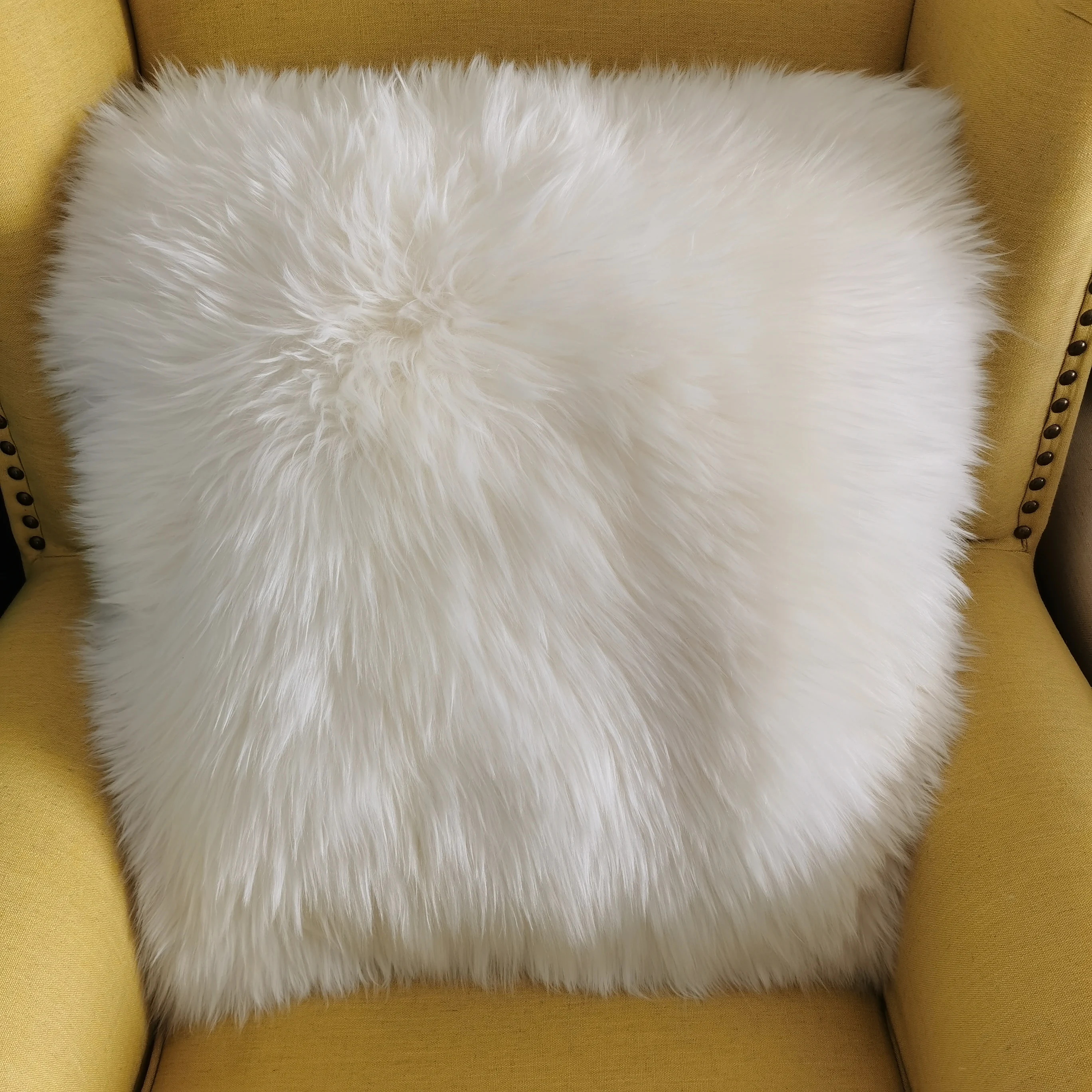 Big Floor Pillow Blush Sheepskin Real Australian Sheep Fur Wool Pillows Cushion For Living Room