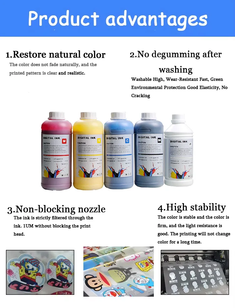 dtf transfer ink no clog l1800 dtf printer ink for dtf printer a3 t-shirt printing machine