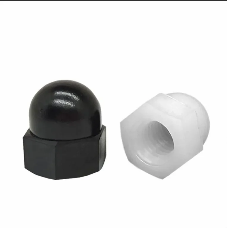 DIN1587 M3 M4 M5 M6 M8 M10 Black Nylon Cap Nuts Decorative Cover Semicircle Plastic Acorn Hex Cap Nut
