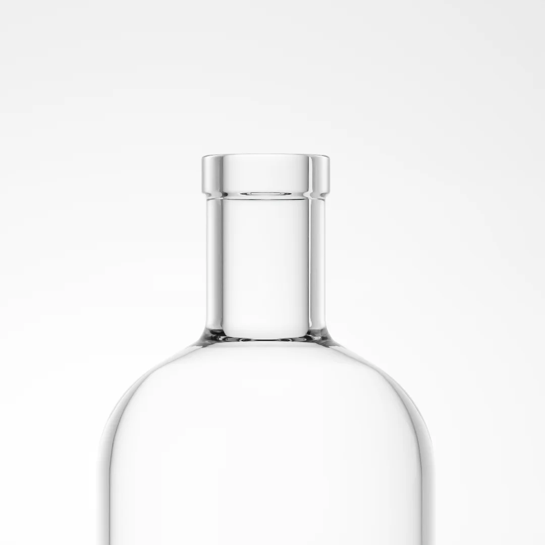 Wholesale Clear Super Flint 700ml Round Thin Liquor Glass Bottle With Cork For Distillery