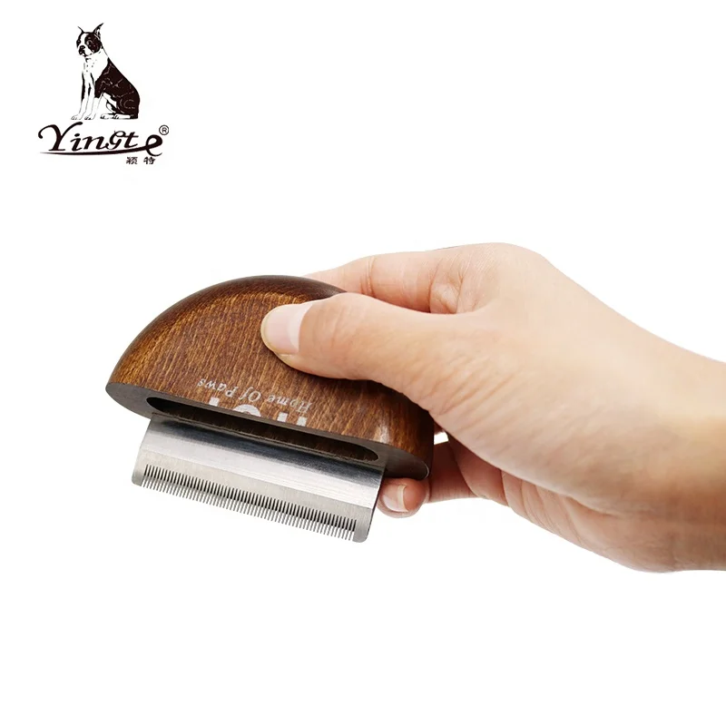 
Factory Wholesale High Quality Shell Shape Double-Duty Pet Cat Dog Hair Flea Grooming Comb With Deshedding Tool 