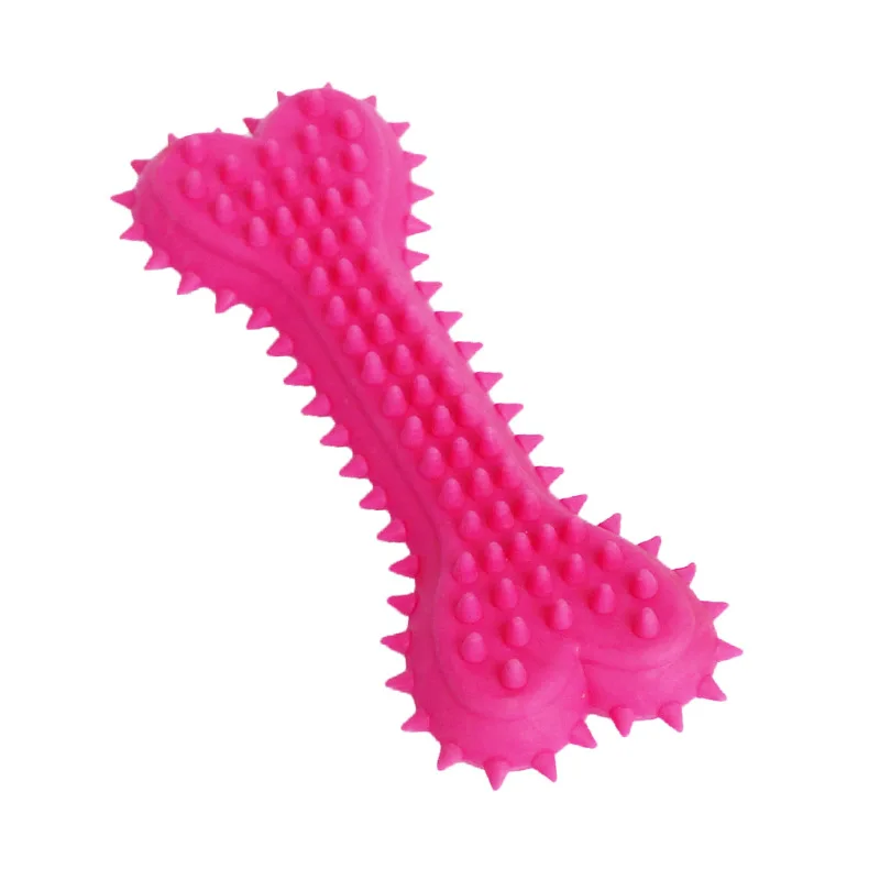 Manufacture Wholesale Cheap Dog Bone Toy Chew Toys TPR Rubber Durable Chew Spikes Design for Teething Ceansing Teeth Dogs