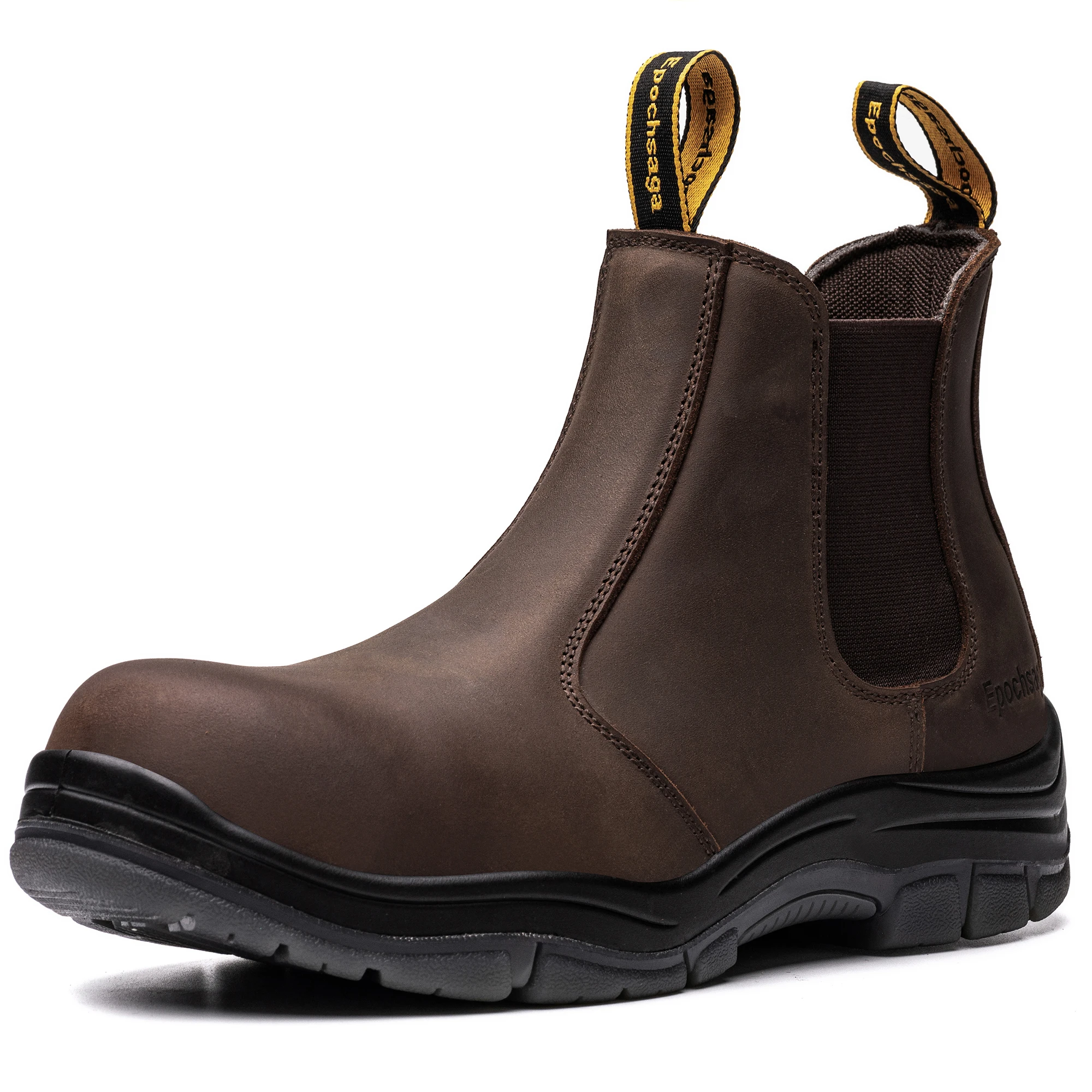 Hot selling crazy horse leather anti smash durable construction safety boots shoes chelsea shoes