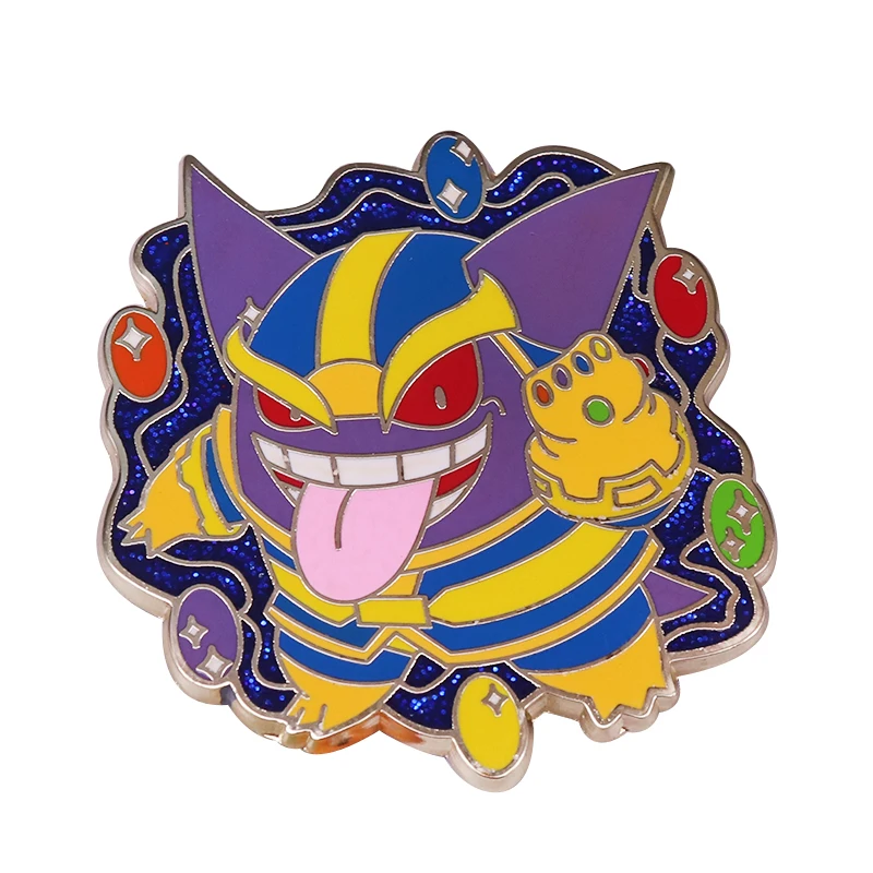 Hot-selling production custom kawaii metal hard soft enamel pin badges cartoon cute Eevee pokemon enamel pin