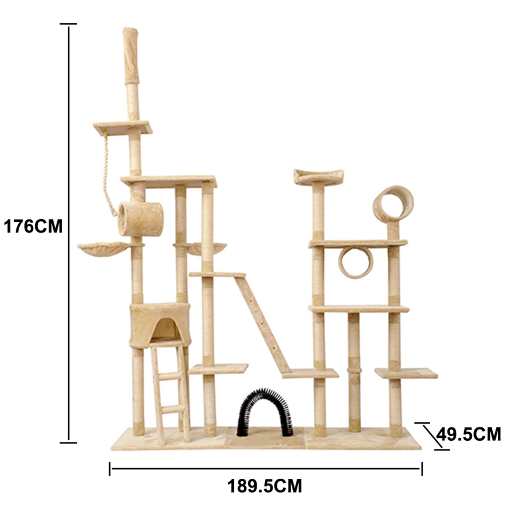OEM Hoopet Huge Big Luxury Cat Condo Houses Tree For Cats Multi Family