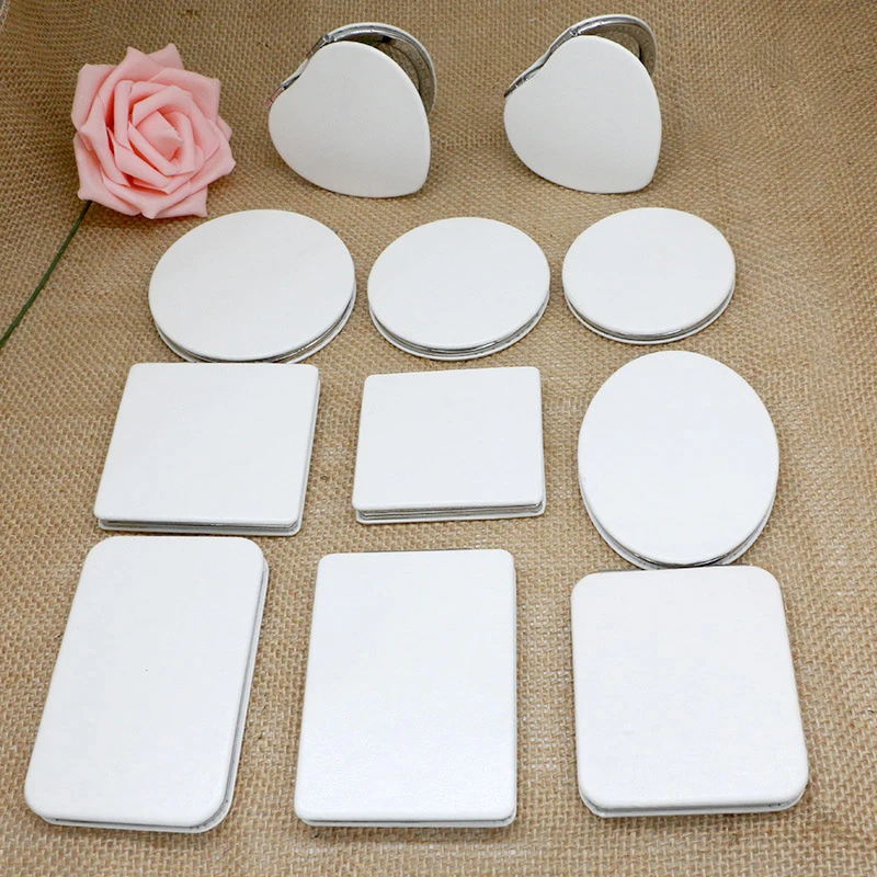 Mini Makeup Custom Logo Square Custom Foldable Mirror Round Pu Small Gift Pocket Professional Vanity Mirror