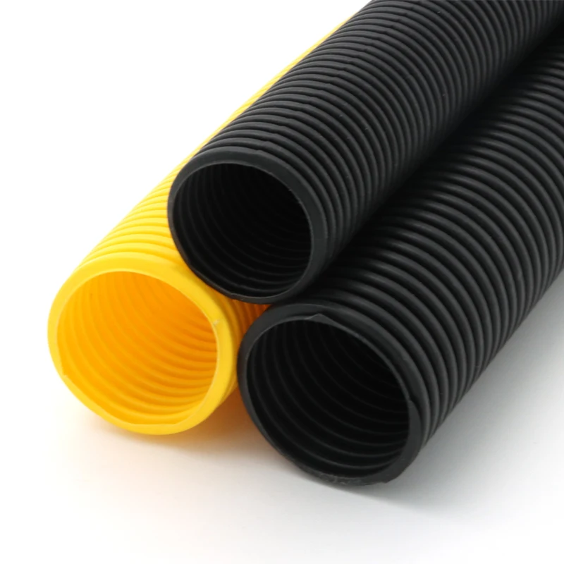 factory Customized Flexible PA PP PE Plastic Corrugated Hose Bellows Tube Pipe