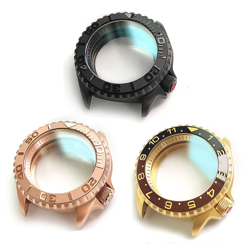 Custom Brushed Watch Case Fit For NH35 NH36 4R 6R Movement For SEIKO SKX007 Sapphire Crystal 20ATM Waterproof Watch Case Parts