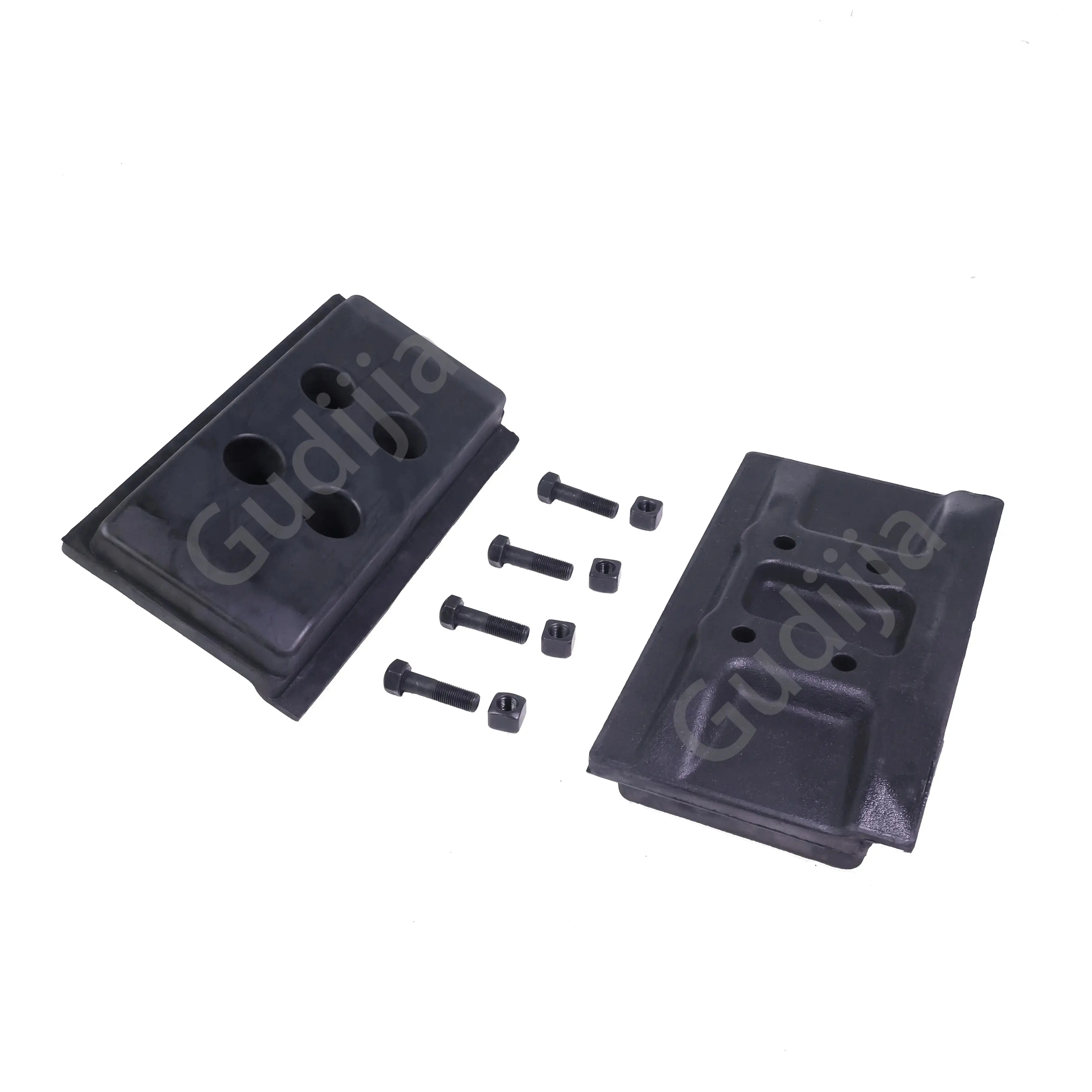 High quality black integrated poly track pad for road construction customizable size